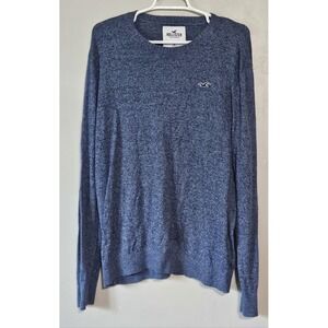Hollister Blue Cotton Crew‎ Neck Jumper XL